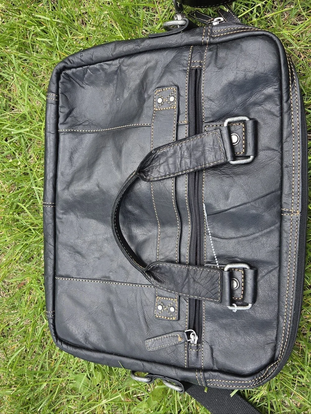 Jack Georges Voyager Professional Leather Briefcase - Black